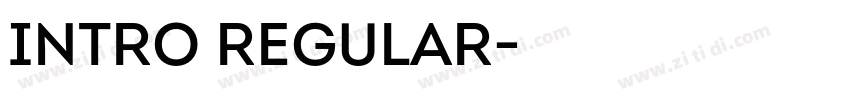 INTRO REGULAR字体转换